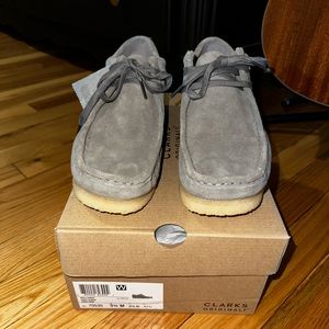 Gray Suede Clarks Wallabees 9.5